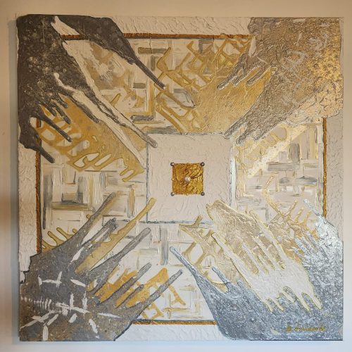 Pomíjivá hmota 100×100 cm Barbora Šmídová - Obrazy