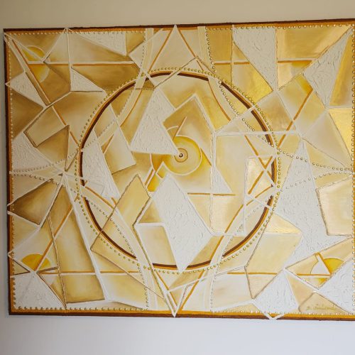 Zlaté bludiště 120x100cm Barbora Šmídová - Obrazy